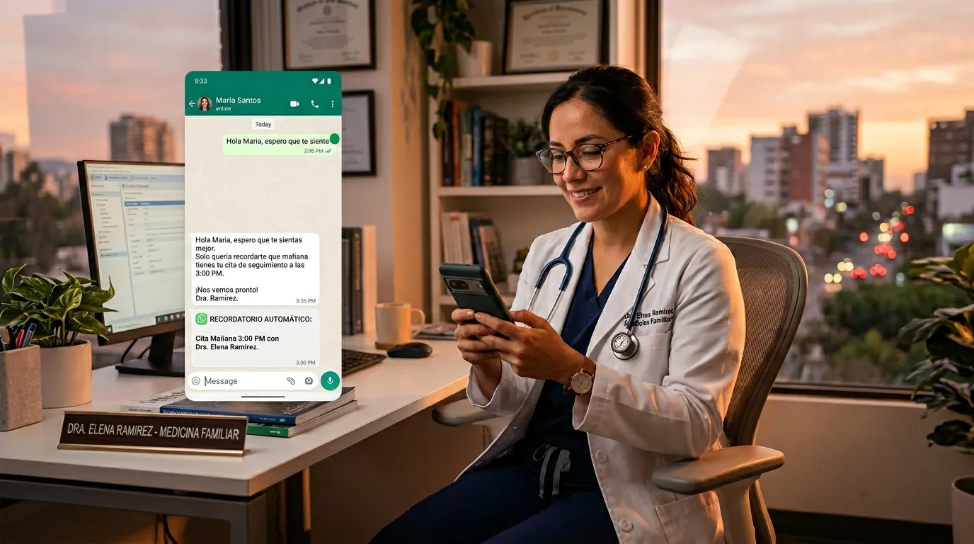 Flujo de seguimiento automatizado post-consulta para retención de pacientes