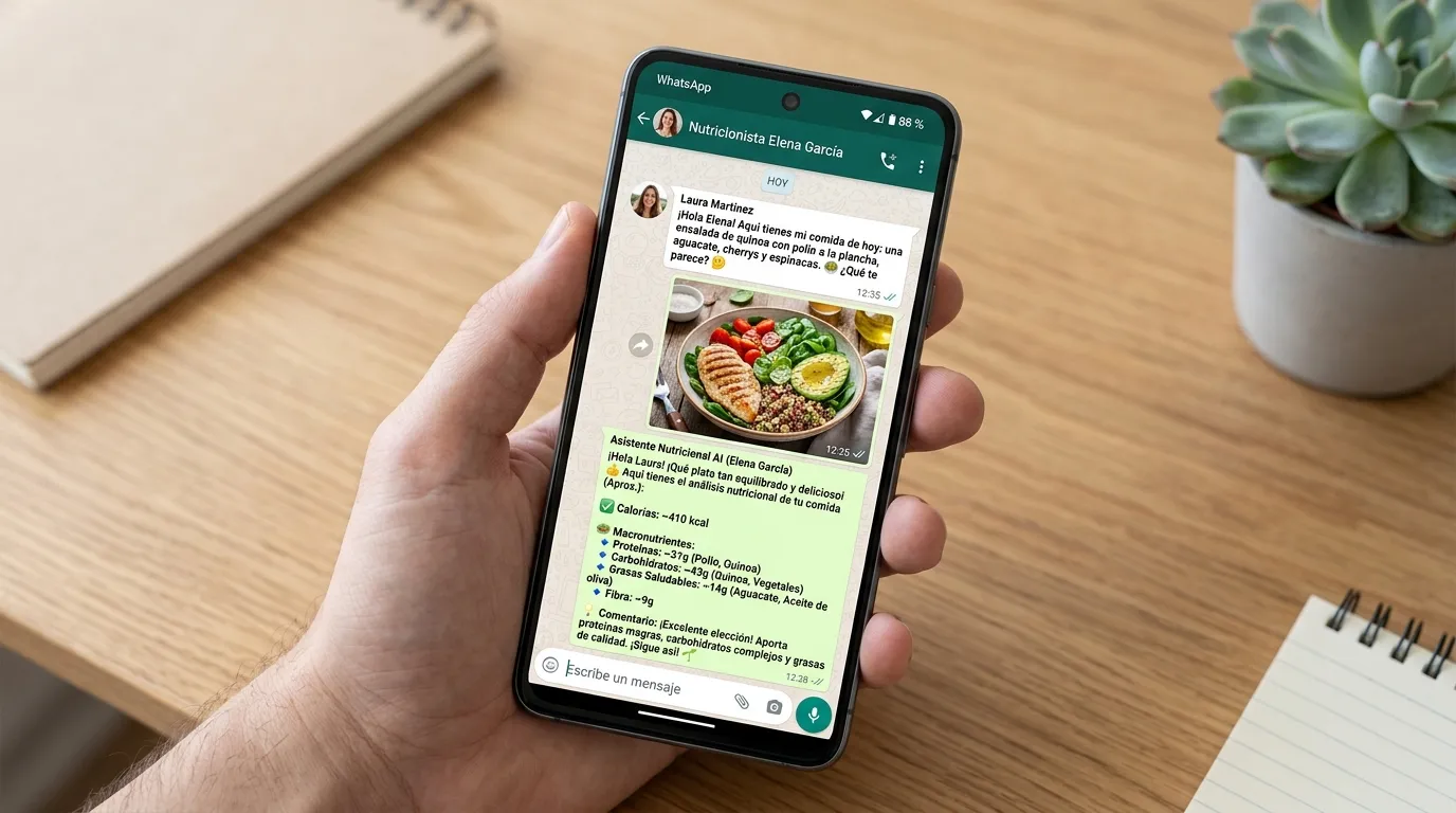 Comunicación automatizada por WhatsApp entre nutriólogo y paciente para seguimiento nutricional