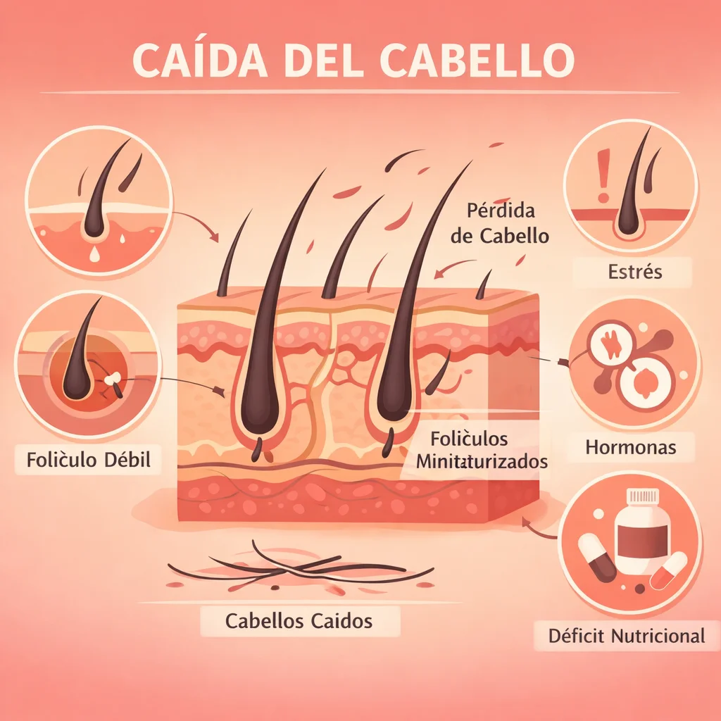 Caída del Cabello: Causas Médicas y Soluciones Dermatológicas