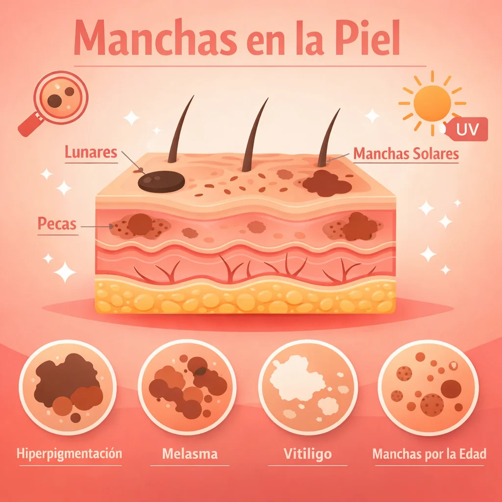 Manchas en la Piel: Tipos, Diagnóstico Diferencial y Tratamiento