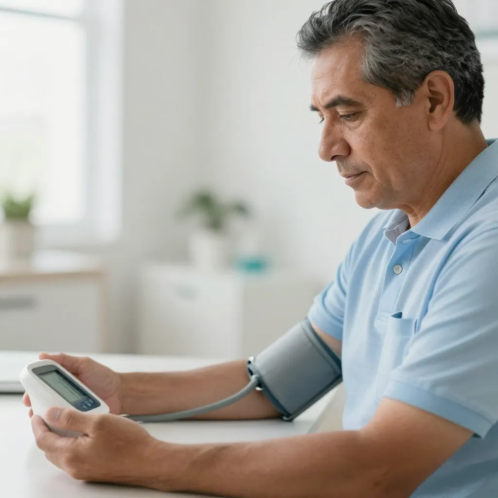 Persona monitoreando su salud cardiovascular