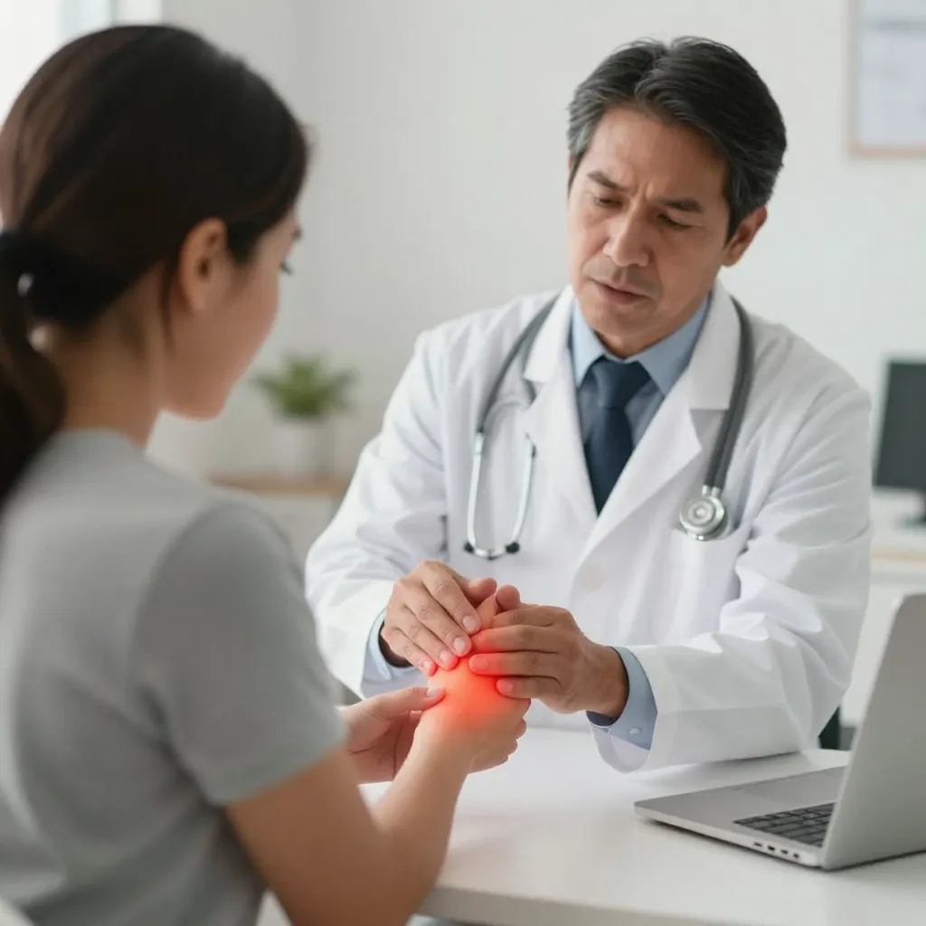 Consulta médica para gota