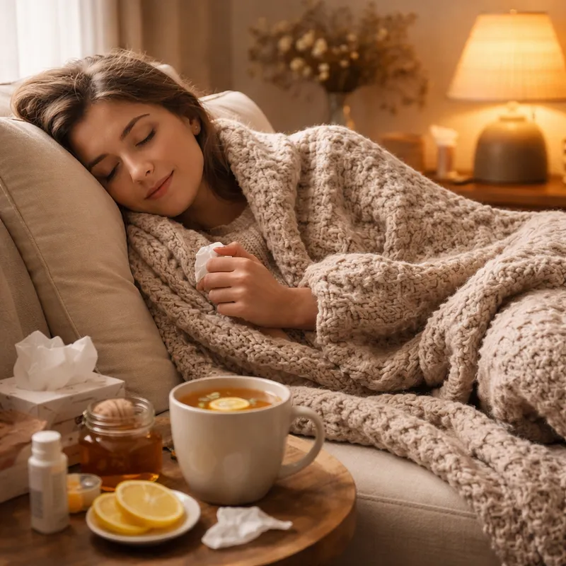Paciente recuperándose en ambiente cómodo