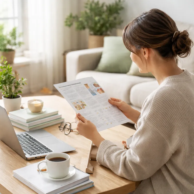 Persona informándose sobre lupus en un ambiente tranquilo