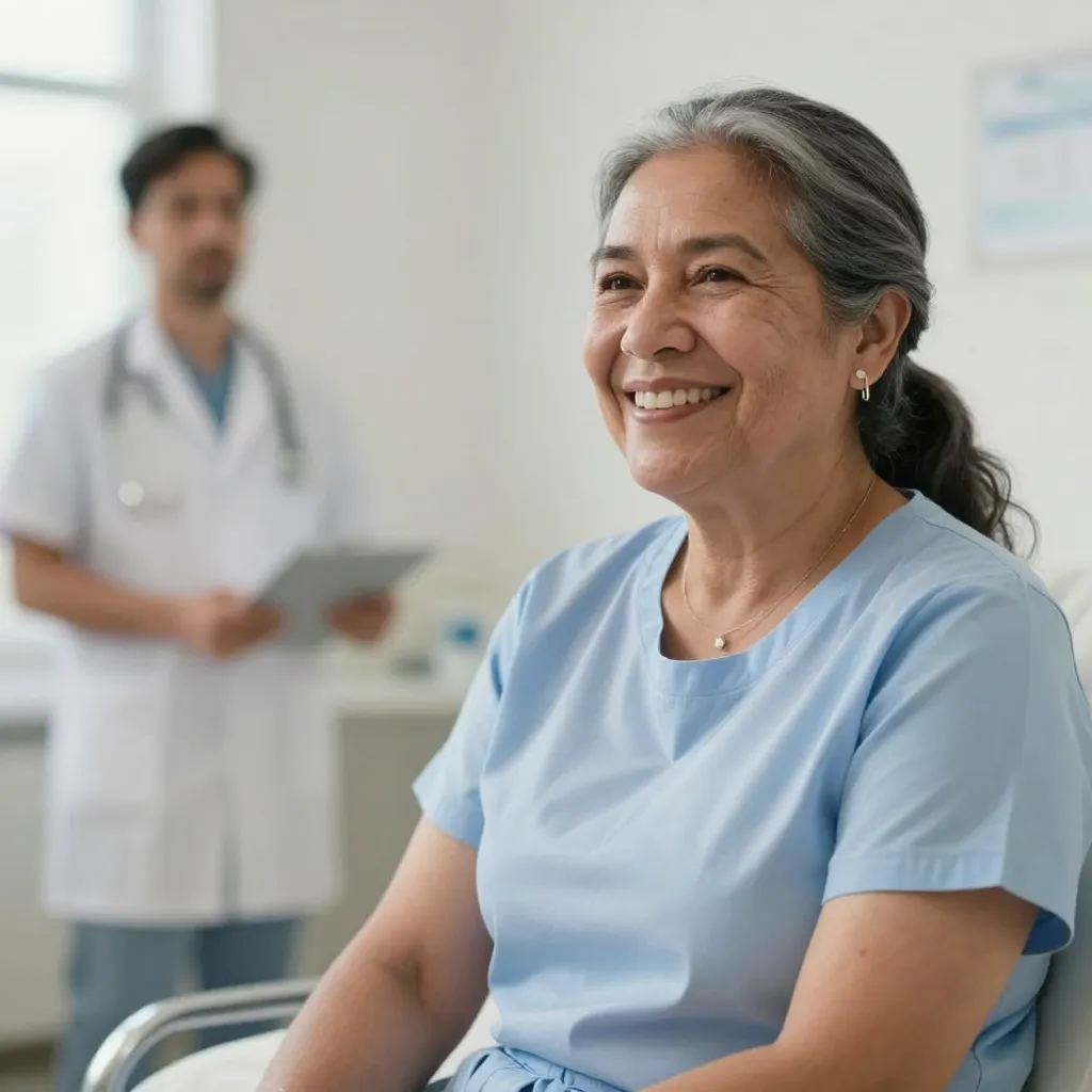 Sobreviviente de cáncer viviendo activamente después de quimioterapia