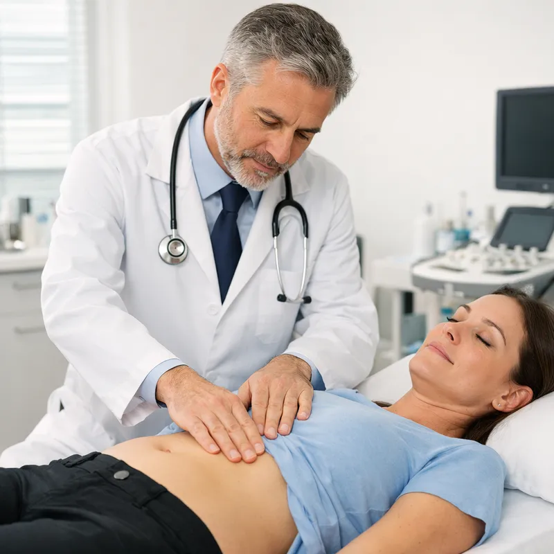 Exploración abdominal médica