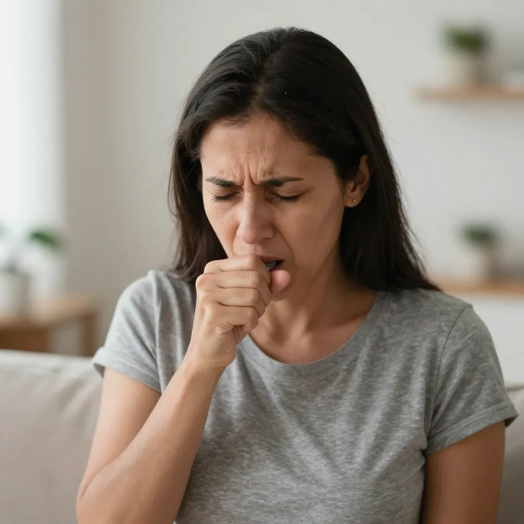 Persona con tos persistente