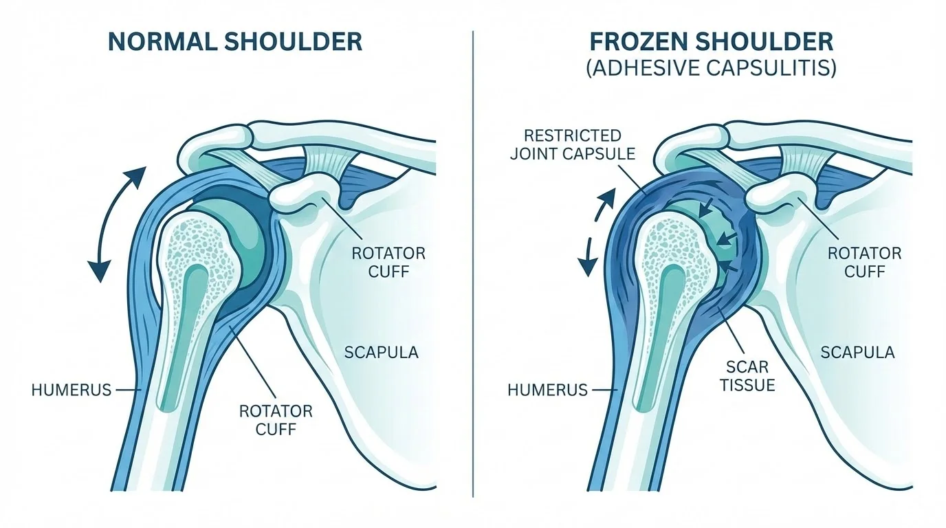 Hombro Congelado (Capsulitis Adhesiva): Causas, Síntomas y Tratamiento