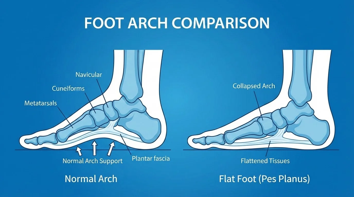 Pie Plano en Adultos: Causas, Síntomas y Tratamiento Ortopédico