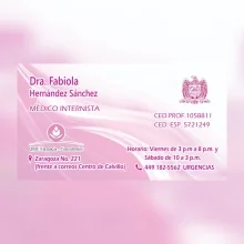 Foto de Dr. Fabiola Hernández Sánchez, Medicina Interna en Aguascalientes