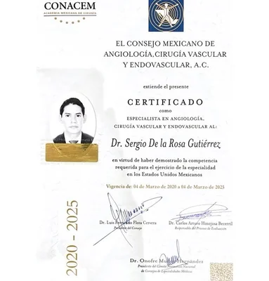 Foto de Dr. Sergio De la Rosa Gutiérrez, Angiología y Cirugía Vascular en Ciudad de México