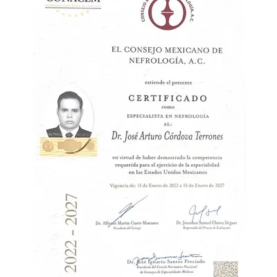Foto de Dr. José Arturo Cordova Terrones, Nefrología en León