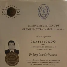 Foto de Dr. Jorge González Martínez, Ortopedia y Traumatología en San Luis Potosí