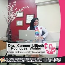 Foto de Dr. Carmen Lilibeth Rodriguez Wohler, Cirugía General en Mazatlán