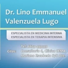 Foto de Dr. Lino Emmanuel Valenzuela Lugo, Medicina Interna en Culiacán